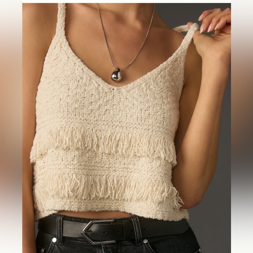 Pilcro stitch work baby sweater tank